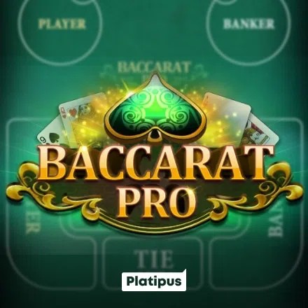 Baccarat PRO slot logo by Platipus at 1Redbet
