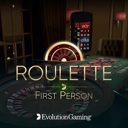 First Person Roulette online game logo by Evolution on 1redbetchile.casino