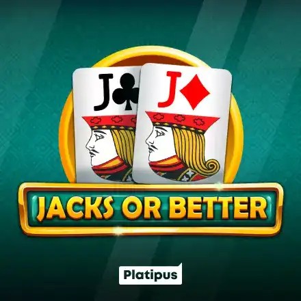 Official Table Games logo: Jacks or Better by Platipus at 1Redbet