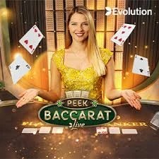 Peek Baccarat online game logo by Evolution on 1redbetchile.casino